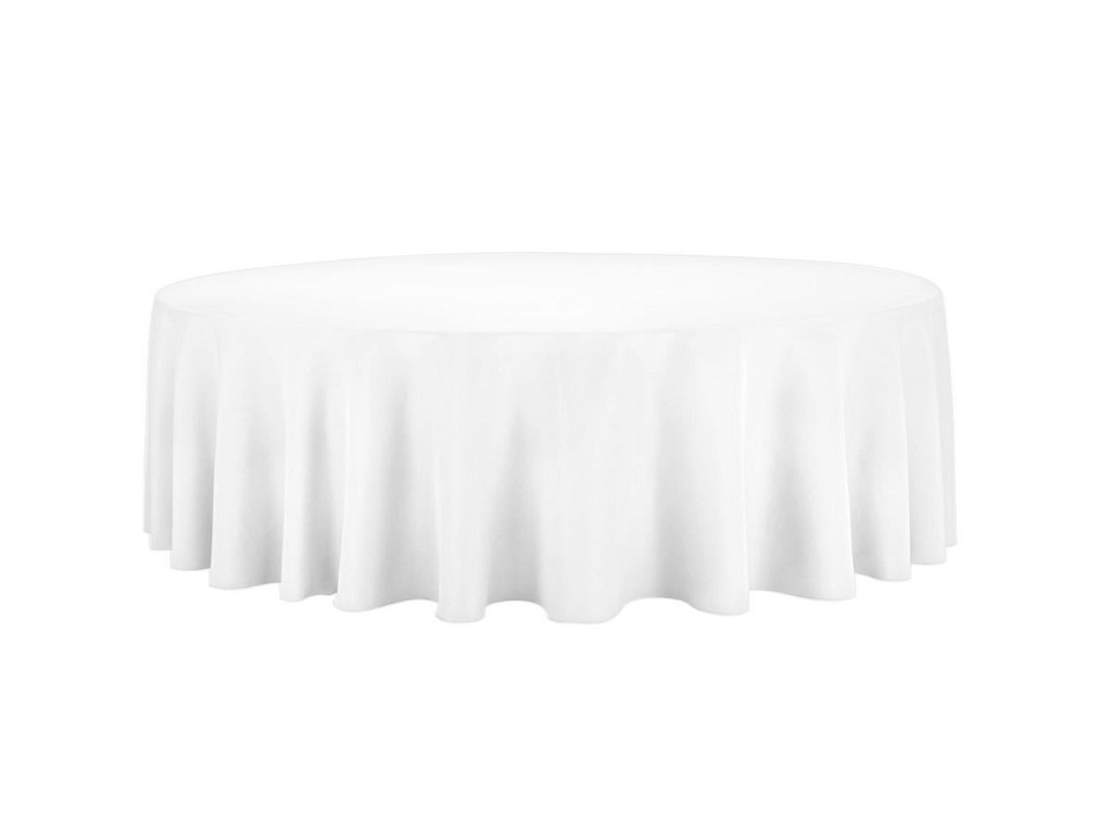 Nappe ronde blanche location